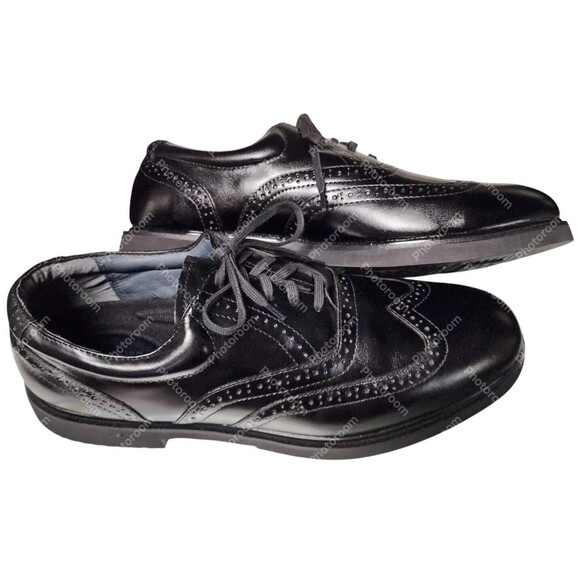 Stafford Performance Black Dress Shoes Size 13 Leather main image 5